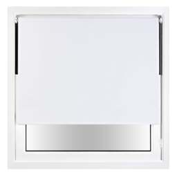 Blackout Roller Blind 180cm Wide x 165cm Long Metal Fittings White White