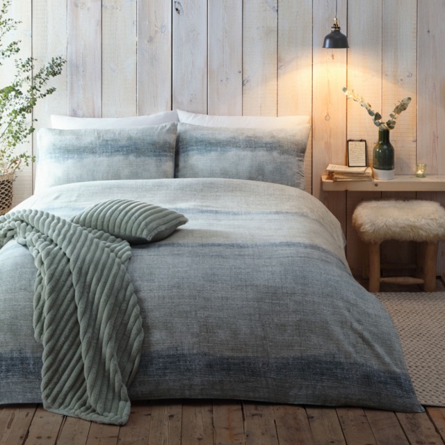 Appletree Anson Stripe Duvet Cover Set Green