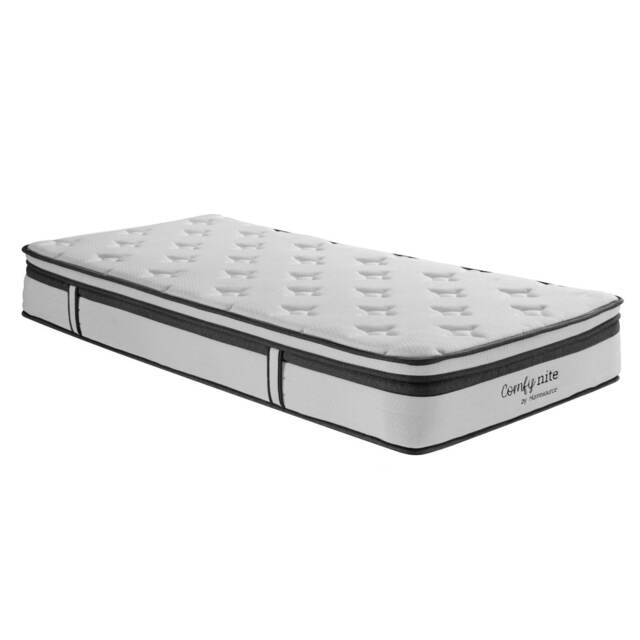 Cygnus Memory Foam & Pocket Spring Mattress Orthapedic Single Double King White Single