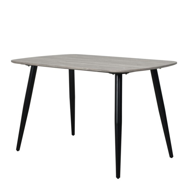 Aspen Grey Oak Effect 120cm Rectangular Dining Table with 4 Straight Stitch Upholstered Fabric Chairs - Modern Dining Set Blue One Size 1