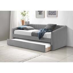 Fabric Small Single Day Bed in Grey