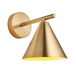 Cape Dome Wall Lamp Warm Antique Brass Plate, 1x E14