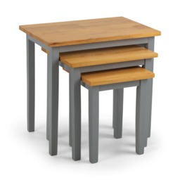 Inverlochy Nest Of Tables in Grey and Oak