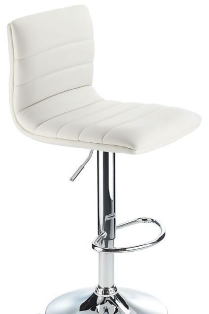 Vista Breakfast Bar Stool White Height Adjustable White