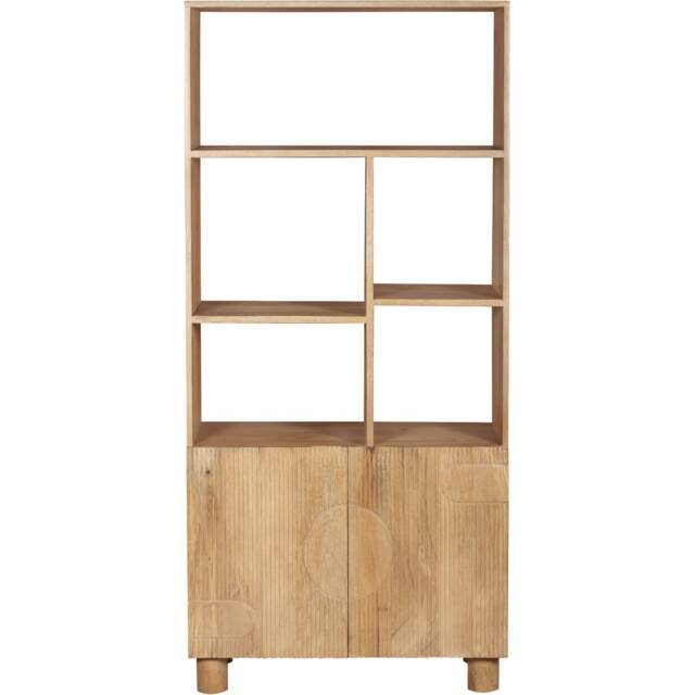 Ajmer Solid Wood Bookcase Brown 1