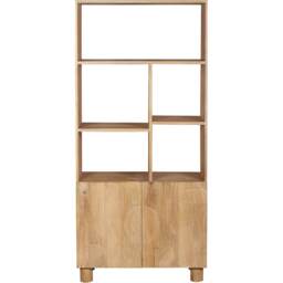 Ajmer Solid Wood Bookcase Brown 1