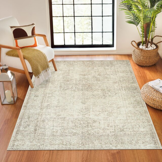 LIVABLISS Becki Owens Margot-Vintage Traditional Boho Rug 200 x 275 cm Blue Pink Green