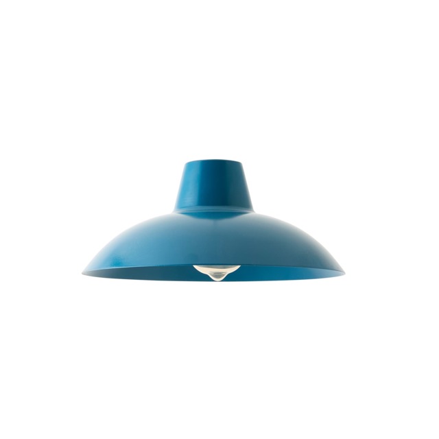 ValueLights Civic French Blue Metal Ceiling Light Shade and Bulb