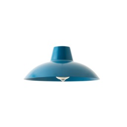 ValueLights Civic French Blue Metal Ceiling Light Shade and Bulb