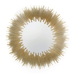 Interiors By Premier Modern Design Sunburst Wall Mirror, Easily Maintained Large Mirror For Wall, Versatile Gold Framed Mirror Gold