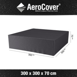 Platinum AeroCover Square Garden Set Waterproof and Breathable Ripstop Polyester Cover W300 x D300 x H70 cm