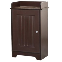 Gr8 Home Bathroom Storage Floor Cabinet Wooden Brown Door Cupboard Shelves Organiser Unit