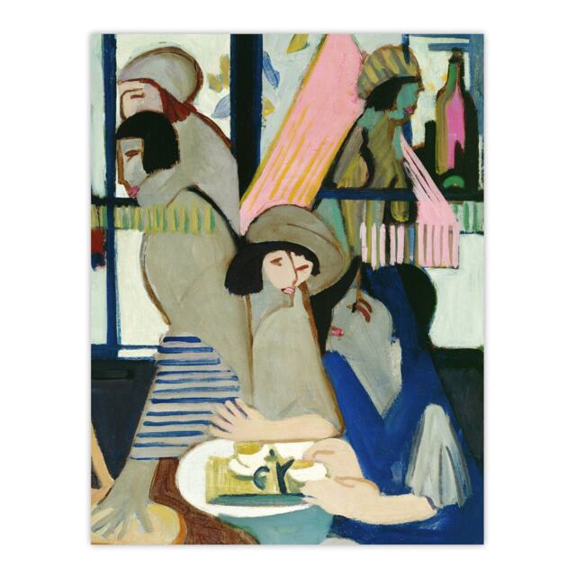The Cafe Abstract Painting Kirchner Huge Wall Art Poster Print