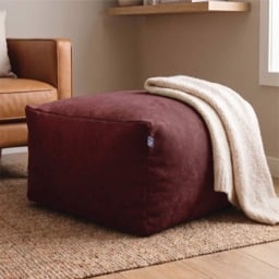 rucomfy Indoor Large Ottoman Pouffe - Plush Velora Bean Bag Footstool