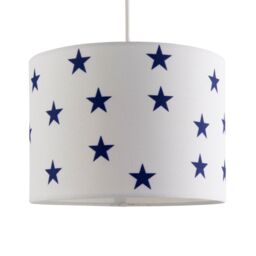 Stars - Navy Blue 25cm Easy Fit Pendant Fabric Shade