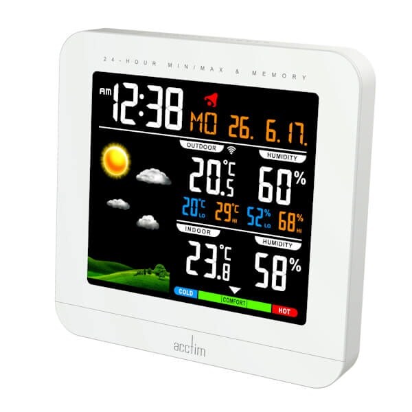 Acctim Wyndham White Clock White