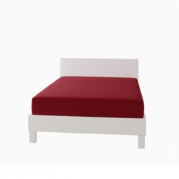 Polycotton Fitted Sheet Extra Deep 40cm Skirt Easy Care Red Double