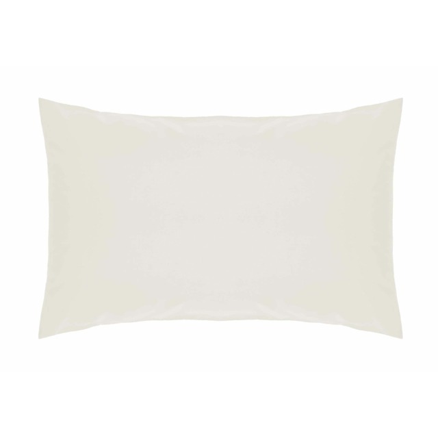Belledorm Cotton Peracle Plain Pillowcase - Ivory - 76cm x 51cm Cream