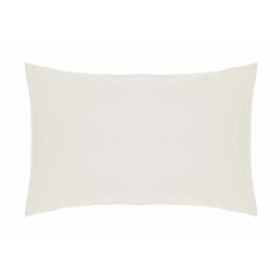 Belledorm Cotton Peracle Plain Pillowcase - Ivory - 76cm x 51cm Cream