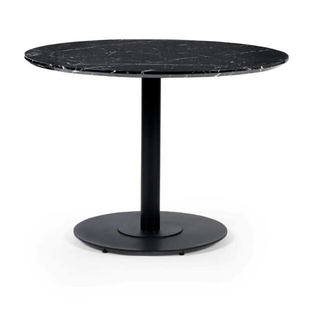 Premium Lucerne 80cm Round Dining Table - Black