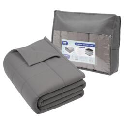 Harbour Housewares Weighted Blanket with Storage Bag - 6kg Weight Blanket Anxiety Stress Relief & Deep Sleep Calming Throw - Grey
