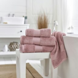 Bliss 650gsm Pima Cotton Supersoft Fluffy Towels Pink Blush Bath towel