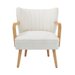 Enzo Boucle Teddy Accent Chair Cream Cream