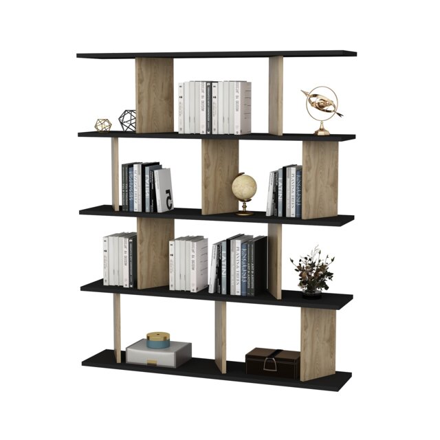 Decorotika Grace Bookcase 5-tier - W 120 cm x H 141 cm x D 24.6 cm