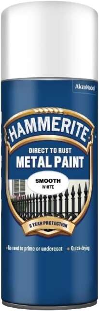 Hammerite Metal Paint 400ml Aerosol Smooth White