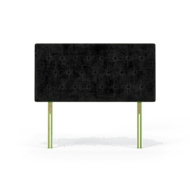 Lona Black Naples Velvet Headboard Super King Multi