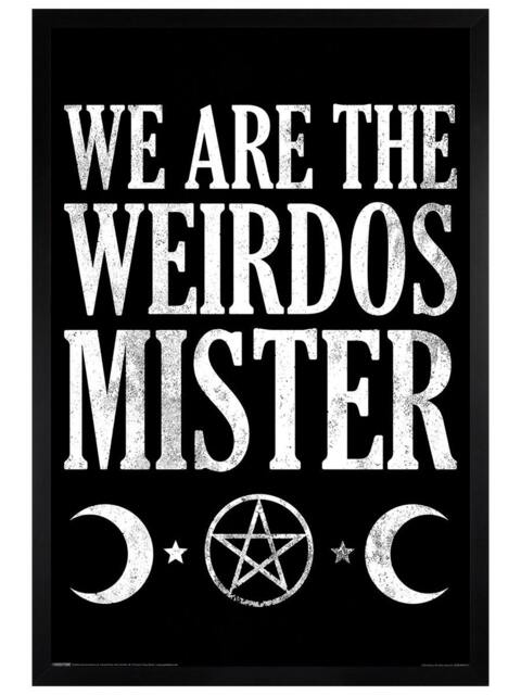 Black Wooden Framed We Are The Weirdos Mister Maxi Poster Multi