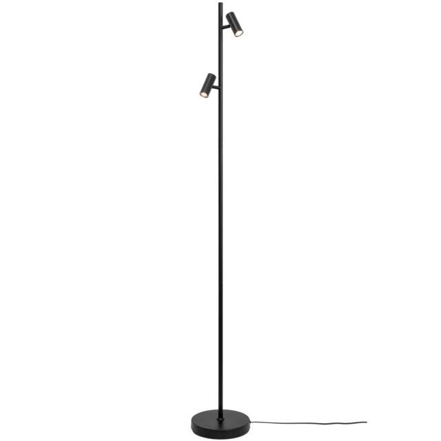 Nordlux Omari Indoor Floor Lamp Black Metal Intergrated LED Adjustable Heads - Mains Powered, IP20