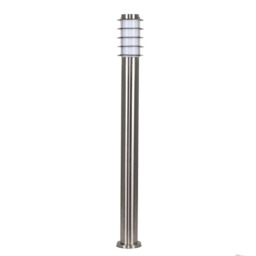 ValueLights Wharf Silver Outdoor Bollard Light Chrome