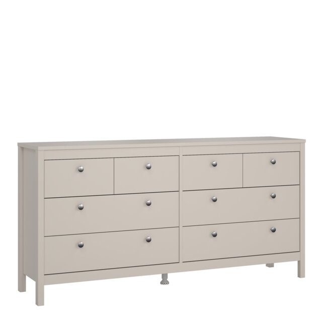 Madrid Double Dresser 8 Drawers in Cashmere Grey Cashmere 1