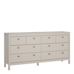 Madrid Double Dresser 8 Drawers in Cashmere Grey Cashmere 1