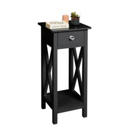 Living and Home 1-Drawer Wooden Console Table - Black