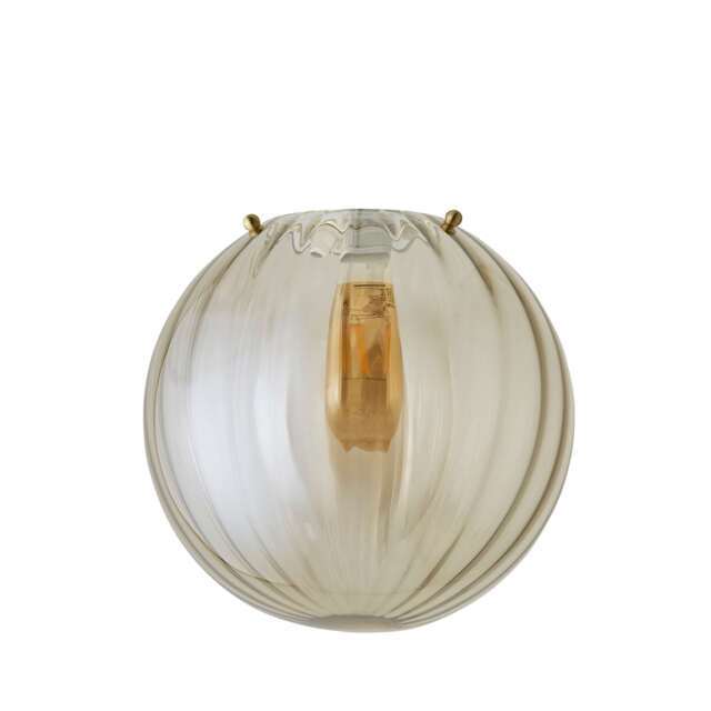 ValueLights Chessy Ribbed Glass Easy Fit Shade and Bulb