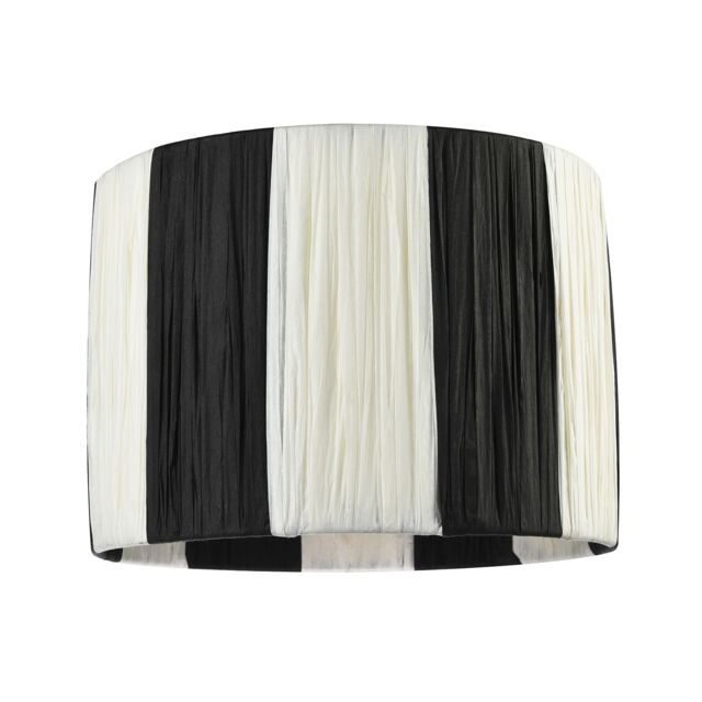 Designer Two Tone Black and White Folded Pleated Paper Lamp Shade Black Black 1