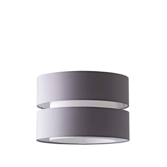 ValueLights Sophia Large Grey 2 Tier Ceiling Shade Grey
