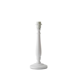 ValueLights Victoria White Wood Table Lamp Base Only White