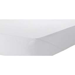 Percale Fitted Sheet in White - Single Multi Single