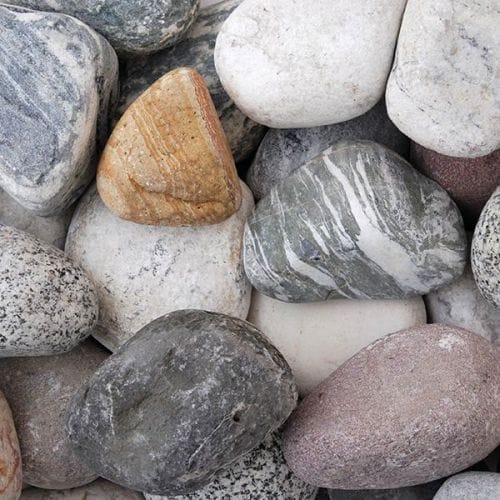 Fargro™ Large Decorative Mediterranean Garden Cobbles 60-100mm - Mixed Colour Landscaping Stones 20kg for Borders, Rockeries & Water Features