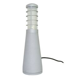 Beta Aluminium 4-Ring Bollard Matt Silver, IP54