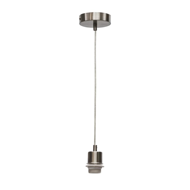 Carss - Satin Nickel Ceiling Pendant Flex Suspension Kit for Shades Chrome Satin nickel plate Small 1
