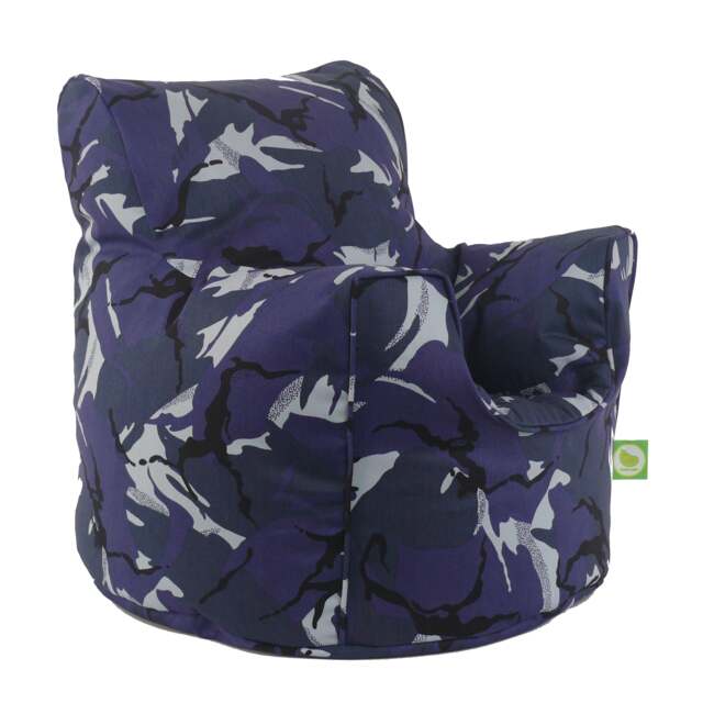 Bean Lazy Blue Urban Camo Bean Bag Armchair Child Teen Size