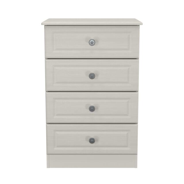 Stirling 4 Drawer Midi Chest of Drawers in Grey Ash (Ready Assembled) Grey Grey Ash