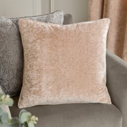 Paoletti Lustre Velvet Cushion Cream Oyster