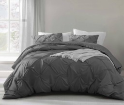 Intimates Angelica Duvet Cover & Pillowcase Set Grey Charcoal Single