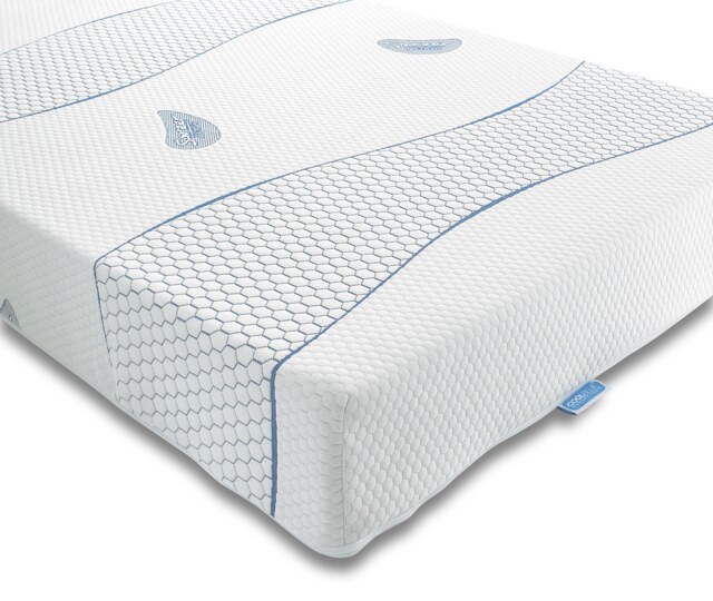 Sareer 6 Inch Cool Blue Memory Foam Mattress 5FT White King