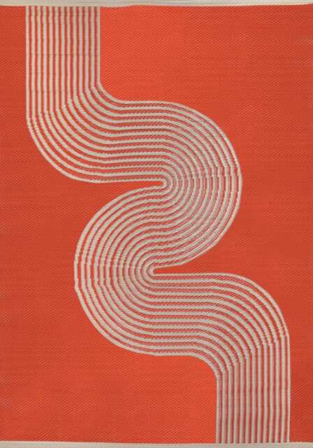 The Rugs Urban Collection Reversible Weatherproof Outdoor Rug Wavy Lines 1010